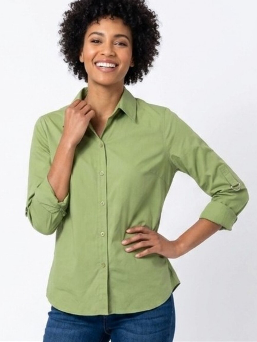 Karen Scott Sage Green Sport Top